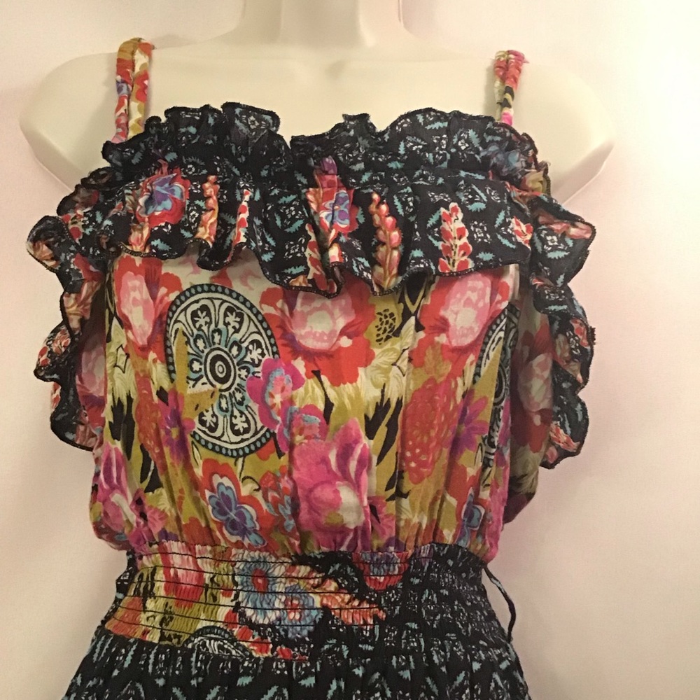 Hippie Boho Flower Mandala Summer Gypsy Dress